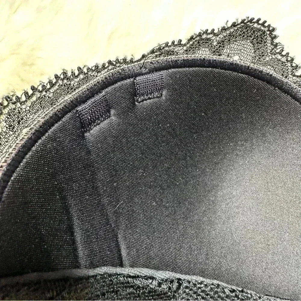 La Senza Strapless Push Up Bra Lace Black & Cream Size 32C - Picture 6 of 16